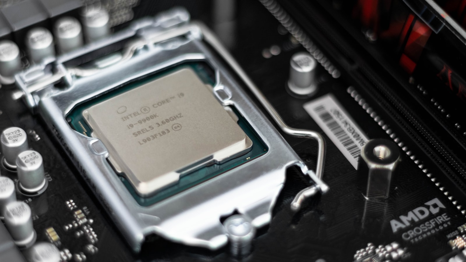 CPU processor on a motherboard
