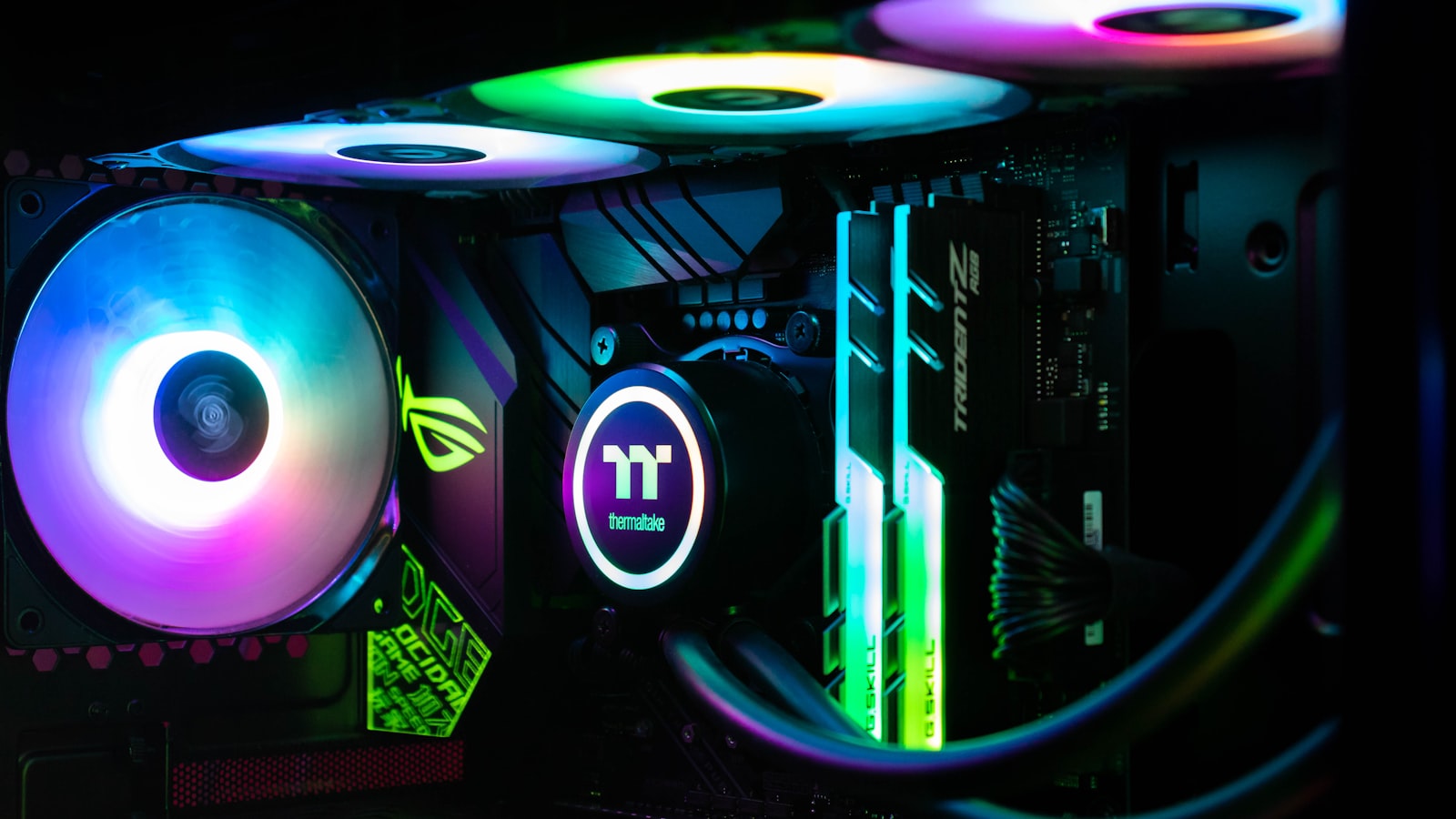 Close-up of graphics card memory